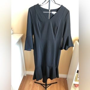 Calvin Klein Ruffle Sleeve Hi-low Dress